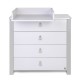 Comoda de infasat YappyEtude din lemn Cu patru sertare Cu blat de infasat detasabil YappyKids 89x86x50 cm Gri