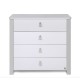 Comoda de infasat YappyEtude din lemn Cu patru sertare Cu blat de infasat detasabil YappyKids 89x86x50 cm Gri