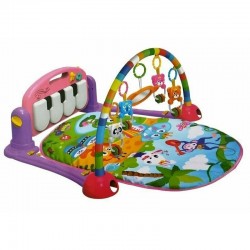 Lean Toys - Salteluta de activitate cu pian Cu 4 jucarii Cu oglinda Multicolor