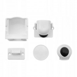 Bocioland - Set 4 protectii magnetice pentru mobilier Cu banda adeziva Alb
