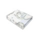 Qmini - Cearceaf cu elastic pentru patut 140X70 cm Din bumbac certificat Oeko Tex Standard 100 Teddy Bear with Blue Heart
