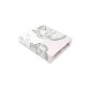 Qmini - Cearceaf cu elastic pentru patut 140X70 cm Din bumbac certificat Oeko Tex Standard 100 Teddy Bear with Pink Heart