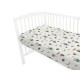 Qmini - Cearceaf cu elastic pentru patut 140X70 cm Din bumbac certificat Oeko Tex Standard 100 Fox and Rabbit Beige