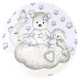 Qmini - Lenjerie patut 3 piese Cu protectie laterala Din bumbac certificat Oeko Tex Standard 100 Pentru patut 140x70 cm Teddy Be
