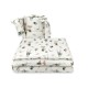Qmini - Lenjerie patut 3 piese Cu protectie laterala Din bumbac certificat Oeko Tex Standard 100 Pentru patut 140x70 cm Fox and 