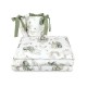 Qmini - Lenjerie patut 3 piese Cu protectie laterala Din bumbac certificat Oeko Tex Standard 100 Pentru patut 140x70 cm Elephant