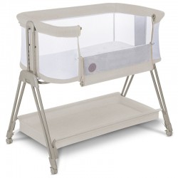 Lionelo - Patut co-sleeper Luna 2 in 1 Cu laterala culisanta Cu setare unghiulara Cu roti Reglabil in 6 pozitii pe inaltime Bej