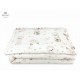 MimiNu - Lenjerie patut 3 piese Cu protectie laterala Cu volanase Din bumbac certificat Oeko Tex Standard 100 Pentru patut 120x6