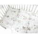MimiNu - Lenjerie patut 3 piese Cu protectie laterala Cu volanase Din bumbac certificat Oeko Tex Standard 100 Pentru patut 120x6