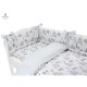 MimiNu - Lenjerie patut cu 4 piese Cu doua protectii laterale Din bumbac certificat Oeko Tex Standard 100 Pentru patut 120x60 cm