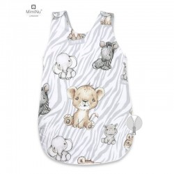 MimiNu - Sac de dormit pentru bebelusi De iarna Din bumbac certificat Oeko Tex Standard 100 Cu fermoar lateral Cu capse pe umar 