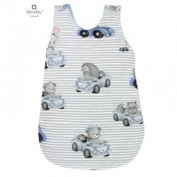 MimiNu - Sac de dormit pentru bebelusi De iarna Din bumbac certificat Oeko Tex Standard 100 Cu fermoar lateral Cu capse pe umar 