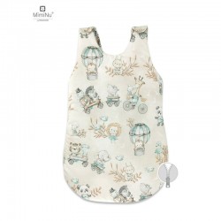 MimiNu - Sac de dormit pentru bebelusi De iarna Din bumbac certificat Oeko Tex Standard 100 Cu fermoar lateral Cu capse pe umar 