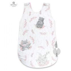 MimiNu - Sac de dormit pentru bebelusi De iarna Din bumbac certificat Oeko Tex Standard 100 Cu fermoar lateral Cu capse pe umar 