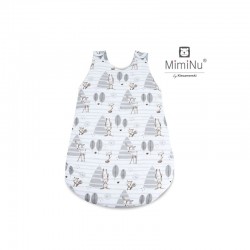 MimiNu - Sac de dormit pentru bebelusi De iarna Din bumbac certificat Oeko Tex Standard 100 Cu fermoar lateral Cu capse pe umar 
