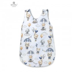 MimiNu - Sac de dormit pentru bebelusi De iarna Din bumbac certificat Oeko Tex Standard 100 Cu fermoar lateral Cu capse pe umar 