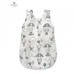 MimiNu - Sac de dormit pentru bebelusi De iarna Din bumbac certificat Oeko Tex Standard 100 Cu fermoar lateral Cu capse pe umar 