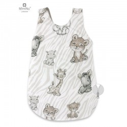 MimiNu - Sac de dormit pentru bebelusi De iarna Din bumbac certificat Oeko Tex Standard 100 Cu fermoar lateral Cu capse pe umar 