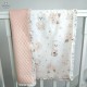 MimiNu - Paturica pufoasa cu doua fete Cu volanas Dimensiune 75x100 cm Din tesatura minky si bumbac Materiale certificate Oeko T