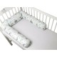 MimiNu - Aparatoare tip rulou pentru patut Lungime 180 cm Din bumbac certificat Oeko Tex Standard 100 Cu diametru de 10 cm Fores