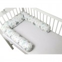 MimiNu - Aparatoare tip rulou pentru patut Lungime 180 cm Din bumbac certificat Oeko Tex Standard 100 Cu diametru de 10 cm Fores