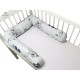 MimiNu - Aparatoare tip rulou pentru patut Lungime 180 cm Din bumbac certificat Oeko Tex Standard 100 Cu diametru de 10 cm Old R
