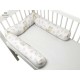 MimiNu - Aparatoare tip rulou pentru patut Lungime 180 cm Din bumbac certificat Oeko Tex Standard 100 Cu diametru de 10 cm Sweet