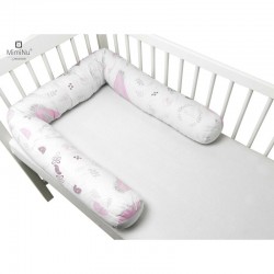 MimiNu - Aparatoare tip rulou pentru patut Lungime 180 cm Din bumbac certificat Oeko Tex Standard 100 Cu diametru de 10 cm Baby 