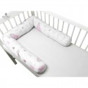 MimiNu - Aparatoare tip rulou pentru patut Lungime 180 cm Din bumbac certificat Oeko Tex Standard 100 Cu diametru de 10 cm Baby 