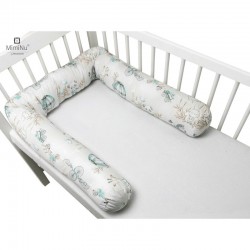 MimiNu - Aparatoare tip rulou pentru patut Lungime 180 cm Din bumbac certificat Oeko Tex Standard 100 Cu diametru de 10 cm Desig