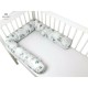 MimiNu - Aparatoare tip rulou pentru patut Lungime 180 cm Din bumbac certificat Oeko Tex Standard 100 Cu diametru de 10 cm Parac