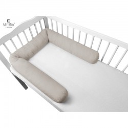 MimiNu - Aparatoare tip rulou pentru patut Lungime 180 cm Din bumbac certificat Oeko Tex Standard 100 Cu diametru de 10 cm Colec