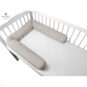 MimiNu - Aparatoare tip rulou pentru patut Lungime 180 cm Din bumbac certificat Oeko Tex Standard 100 Cu diametru de 10 cm Colec