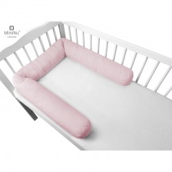 MimiNu - Aparatoare tip rulou pentru patut Lungime 180 cm Din bumbac certificat Oeko Tex Standard 100 Cu diametru de 10 cm Colec