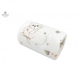 MimiNu - Perna pentru alaptat tip manson Din bumbac certificat Oeko Tex Standard 100 25 cm Design Powdery Pink Ballerina