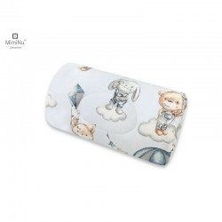 MimiNu - Perna pentru alaptat tip manson Din bumbac certificat Oeko Tex Standard 100 25 cm Parachutes Blue