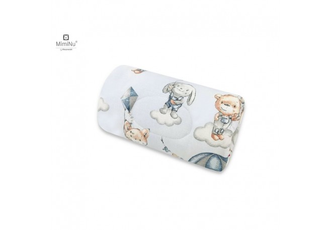MimiNu - Perna pentru alaptat tip manson Din bumbac certificat Oeko Tex Standard 100 25 cm Parachutes Blue