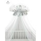 MimiNu - Baldachin mare din tull Cu funda din bumbac Dimensiune 400x170 cm Materiale certificate Oeko Tex Standard 100 Lulu Natu