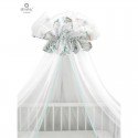 MimiNu - Baldachin mare din tull Cu funda din bumbac Dimensiune 400x170 cm Materiale certificate Oeko Tex Standard 100 Lulu Natu