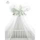 MimiNu - Baldachin mare din tull Cu funda din bumbac Dimensiune 400x170 cm Materiale certificate Oeko Tex Standard 100 Forest Fr