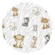MimiNu - Baldachin mare din tull Cu funda din bumbac Dimensiune 400x170 cm Materiale certificate Oeko Tex Standard 100 Safari Na