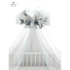 MimiNu - Baldachin mare din tull Cu funda din bumbac Dimensiune 400x170 cm Materiale certificate Oeko Tex Standard 100 Old Road 