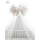 MimiNu - Baldachin mare din tull Cu funda din bumbac Dimensiune 400x170 cm Materiale certificate Oeko Tex Standard 100 Sweet Dee
