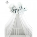 MimiNu - Baldachin mare din tull Cu funda din bumbac Dimensiune 400x170 cm Materiale certificate Oeko Tex Standard 100 Dino Gran