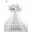 MimiNu - Baldachin mare din tull Cu funda din bumbac Dimensiune 400x170 cm Materiale certificate Oeko Tex Standard 100 Dino Mint