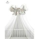 MimiNu - Baldachin mare din tull Cu funda din bumbac Dimensiune 400x170 cm Materiale certificate Oeko Tex Standard 100 Design Zo