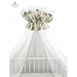 MimiNu - Baldachin mare din tull Cu funda din bumbac Dimensiune 400x170 cm Materiale certificate Oeko Tex Standard 100 Design Ca