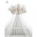 MimiNu - Baldachin mare din tull Cu funda din bumbac Dimensiune 400x170 cm Materiale certificate Oeko Tex Standard 100 Design Po