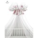 MimiNu - Baldachin mare din tull Cu funda din bumbac Dimensiune 400x170 cm Materiale certificate Oeko Tex Standard 100 Design Pi