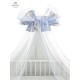 MimiNu - Baldachin mare din tull Cu funda din bumbac Dimensiune 400x170 cm Materiale certificate Oeko Tex Standard 100 Design Se